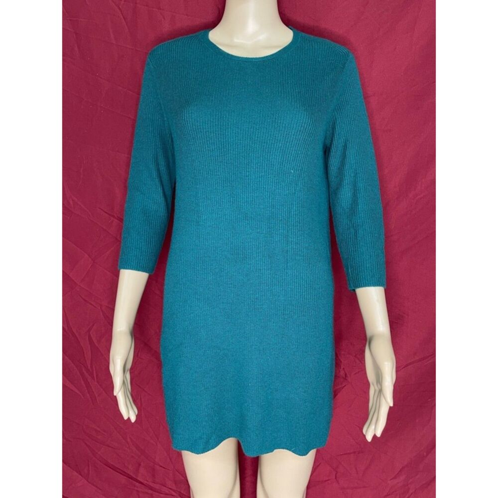 J.Jill Emerald Ribbed Knit Tunic Sweater Mini Dress XSP NWOT